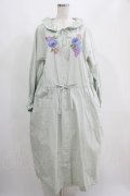 Jane Marple Dans Le Salon / Jardin Des Fleurs Embroideryドレス  ミント H-25-04-12-016-JM-OP-KB-ZH