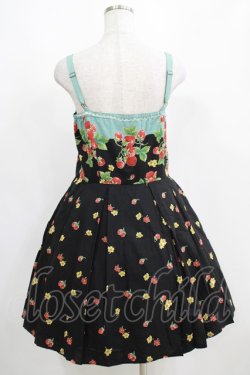 画像3: Jane Marple / ボーダーストロベリーのサンドレス  ブラック H-25-04-12-002-JM-OP-KB-ZH