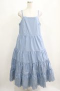 Jane Marple Dans Le Salon / Typewriter lace tiered dress  ブルー H-25-04-12-003-JM-OP-KB-ZH