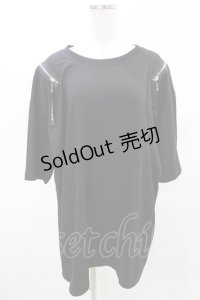SEX POT ReVeNGe / ショルダーZIP BIG T  黒 H-25-04-13-030-SP-TO-KB-ZH