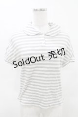 Jane Marple Dans Le Salon / ボーダーポロ  グレー H-25-04-13-034-JM-TO-KB-ZH
