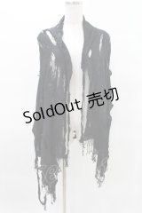 STIGMATA / ダメージガーゼストール　  黒 H-25-04-13-005-GO-ZA-KB-ZH