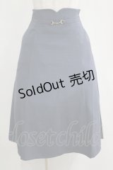 Fi.n.t / ビット使いハイウエストフレアースカート Free BLUE GRAY H-25-04-13-1029-CA-SK-NS-ZH