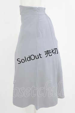 画像2: Fi.n.t / ビット使いハイウエストフレアースカート Free BLUE GRAY H-25-04-13-1029-CA-SK-NS-ZH