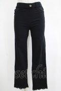 axes femme / 裾レースストレッチパンツ L ブラック H-25-04-13-1031-AX-PA-NS-ZH