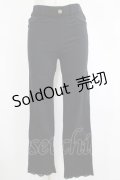 axes femme / 裾レースストレッチパンツ L ブラック H-25-04-13-1031-AX-PA-NS-ZH