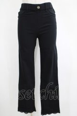 axes femme / 裾レースストレッチパンツ L ブラック H-25-04-13-1031-AX-PA-NS-ZH