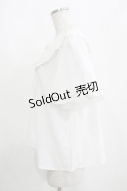 画像2: axes femme / 刺繍襟ブラウス M オフ H-25-04-13-1033-AX-BL-NS-ZH