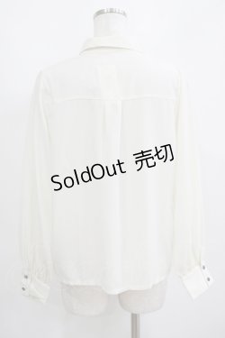 画像3: axes femme POETIQUE / ネクタイ付トランプ刺繍ブラウス M ベージュ/グリーン H-25-04-13-1035-AX-BL-NS-ZH