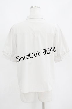 画像3: axes femme / 刺繍ネクタイ付ブラウス M ベージュ/ブラウン H-25-04-13-1036-AX-BL-NS-ZH