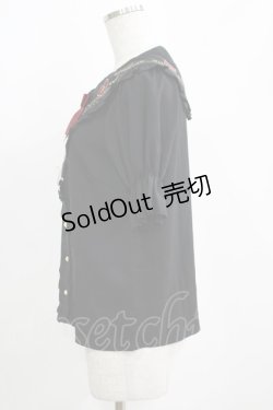 画像2: Amavel / Cartes a Jouer フリルブラウス Free ブラック H-25-04-13-1037-CA-BL-NS-ZH