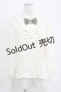 Amavel / Vintage Doll フリルブラウス Free アイボリー/グリーン H-25-04-13-1038-CA-BL-NS-ZH