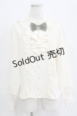 Amavel / Vintage Doll フリルブラウス Free アイボリー/グリーン H-25-04-13-1038-CA-BL-NS-ZH