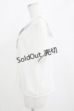 画像2: axes femme POETIQUE / 星座刺繍セーラー襟ブラウス M 生成り H-25-04-13-1042-AX-BL-NS-ZH