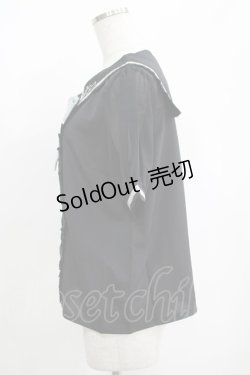 画像2: axes femme POETIQUE / 星座刺繍セーラー襟ブラウス M ブラック H-25-04-13-1043-AX-BL-NS-ZH