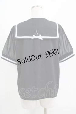 画像3: axes femme POETIQUE / 星座刺繍セーラー襟ブラウス M ブラック H-25-04-13-1043-AX-BL-NS-ZH