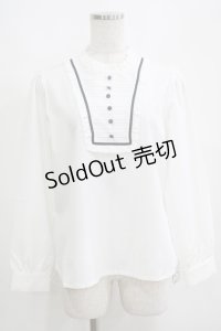 Fi.n.t / ピンタックヨーク配色ラインブラウス Free OFF×GY H-25-04-13-1048-CA-BL-NS-ZH