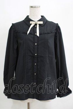 画像1: axes femme Red label / Redlabel刺繍ブラウス XL ブラック H-25-04-13-1051-PU-BL-NS-ZH