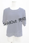 axes femme / パール使いトップス M ネイビー H-25-04-13-1056-AX-TO-NS-ZH