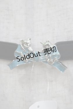 画像2: axes femme / ネコ×リボン細ゴムベルト Free ブラック H-25-04-13-1075-AX-ZA-NS-ZH
