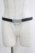 axes femme POETIQUE / トイ マーチ細ゴムベルト Free ブラック/ブルー H-25-04-13-1077-AX-ZA-NS-ZH