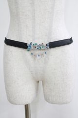 axes femme POETIQUE / トイ マーチ細ゴムベルト Free ブラック/ブルー H-25-04-13-1077-AX-ZA-NS-ZH