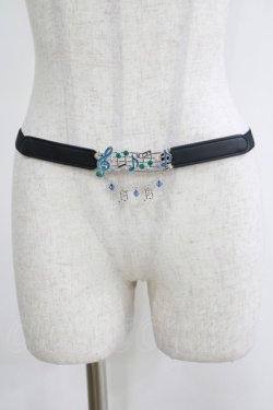 画像1: axes femme POETIQUE / トイ マーチ細ゴムベルト Free ブラック/ブルー H-25-04-13-1077-AX-ZA-NS-ZH