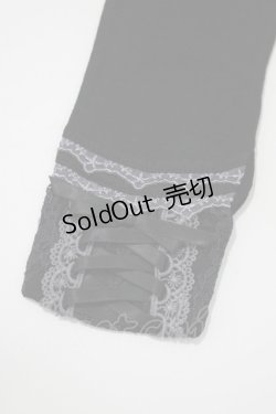 画像2: axes femme / フリル×レースロングUV手袋  ブラック H-25-04-13-1078-AX-ZA-NS-ZH