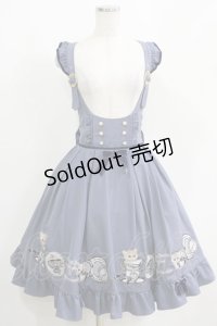Amavel / 仔猫とティーカップコレクションジャンスカ Free ブルー H-25-04-13-1010-CA-OP-NS-ZH