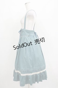 画像2: Amavel / Classical Doll サスペンダーミドルスカート Free ブルーグリーン H-25-04-13-1011-CA-SK-NS-ZH