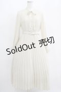 an another angelus / カラープリーツボウタイワンピース Free IVORY H-25-04-13-1024-CA-OP-NS-ZH