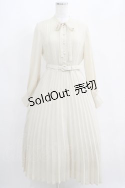 画像1: an another angelus / カラープリーツボウタイワンピース Free IVORY H-25-04-13-1024-CA-OP-NS-ZH
