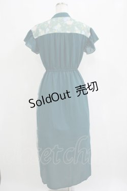 画像3: axes femme POETIQUE / ランタンフラワープリントワンピース M ブルーグリーン H-25-04-13-1027-AX-OP-NS-ZH