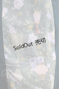 画像4: axes femme POETIQUE / ランタンフラワープリントワンピース M ブルーグリーン H-25-04-13-1027-AX-OP-NS-ZH