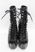 KILL STAR / エナメルハイヒールサンダル 26cm 黒 H-25-04-13-002-SL-SH-KB-ZH