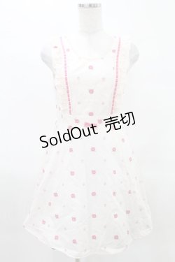 画像1: Emily Temple cute / ローズ刺繍ノースリーブワンピース Free ピンク H-25-04-13-014-ET-OP-KB-ZH