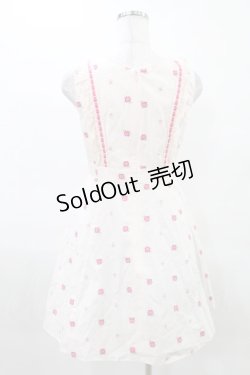 画像2: Emily Temple cute / ローズ刺繍ノースリーブワンピース Free ピンク H-25-04-13-014-ET-OP-KB-ZH