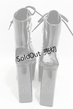 画像3: KILL STAR / エナメルハイヒールサンダル 26cm 黒 H-25-04-13-002-SL-SH-KB-ZH