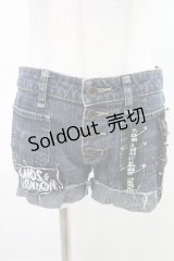 SEXY DYNAMITE LONDON / ショートデニム  青 H-25-04-13-021-PU-PA-KB-ZH