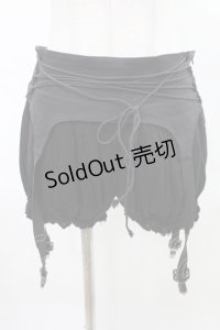 STIGMATA / ガーター付きショートパンツ M 黒 H-25-04-13-022-GO-PA-KB-ZH