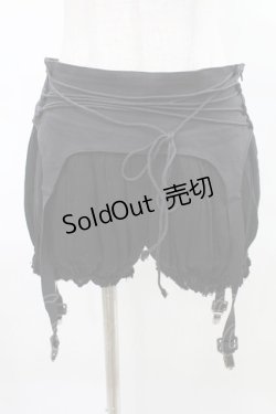 画像1: STIGMATA / ガーター付きショートパンツ M 黒 H-25-04-13-022-GO-PA-KB-ZH