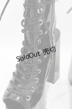 画像5: KILL STAR / エナメルハイヒールサンダル 26cm 黒 H-25-04-13-002-SL-SH-KB-ZH