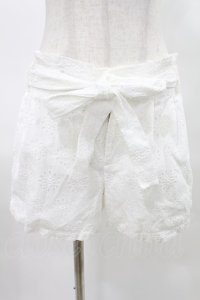 Jane Marple / アイレットレースのショートパンツ  白 H-25-04-13-023-JM-PA-KB-ZH