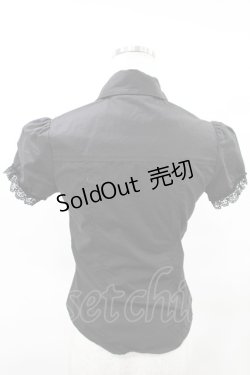 画像2: KILL STAR / レースパフブラウス XS 黒 H-25-04-13-025-SL-BL-KB-ZH