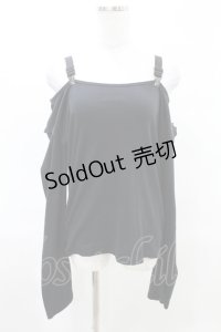 STIGMATA / オフショルカットソー S 黒 H-25-04-13-026-GO-TO-KB-ZH