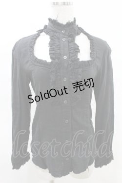 画像1: STIGMATA / ガーゼブラウス S 黒 H-25-04-13-027-GO-BL-KB-ZH