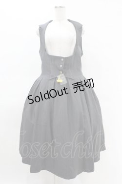 画像1: Forest Wardrobe（海外ロリータブランド） / 森林知秋 コルセットジャンパースカート+カチューシャ XL チャコールグレー H-25-04-14-001-0-OP-NS-ZH