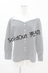 an another angelus / 変形ビッグカラーストライプシャツ Free NAVY H-25-04-14-051-CA-BL-NS-ZH