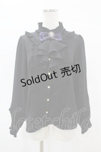 Amavel / Vintage Doll フリルブラウス Free ブラック/パープル H-25-04-14-056-CA-BL-NS-ZH