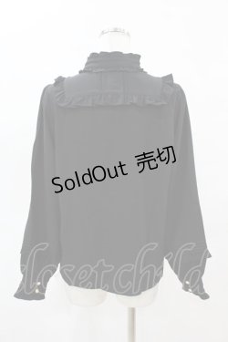 画像2: Amavel / Vintage Doll フリルブラウス Free ブラック/パープル H-25-04-14-056-CA-BL-NS-ZH